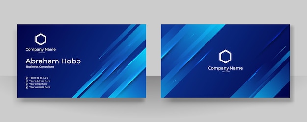 Modern stylish blue business card vector design creative and clean business card template luxury elegant business card background in corporate style vector illustration