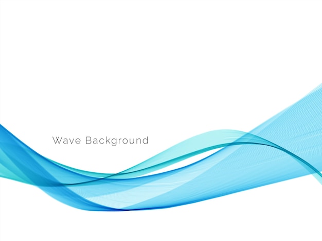 Modern stylish blue wave background vector