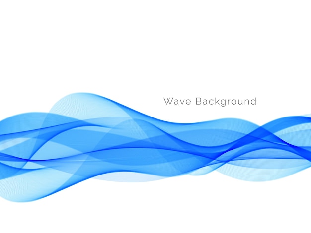 Modern stylish blue wave background