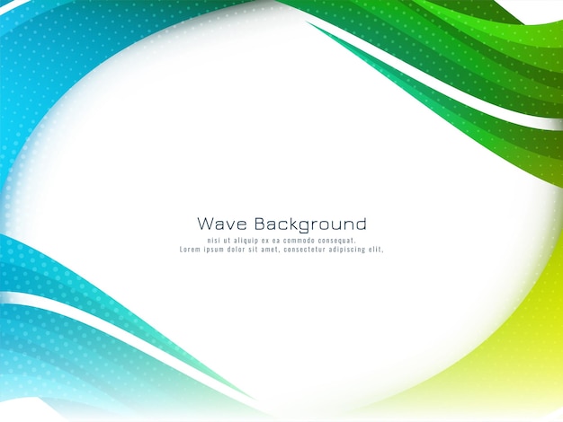 Modern stylish colorful wave design background