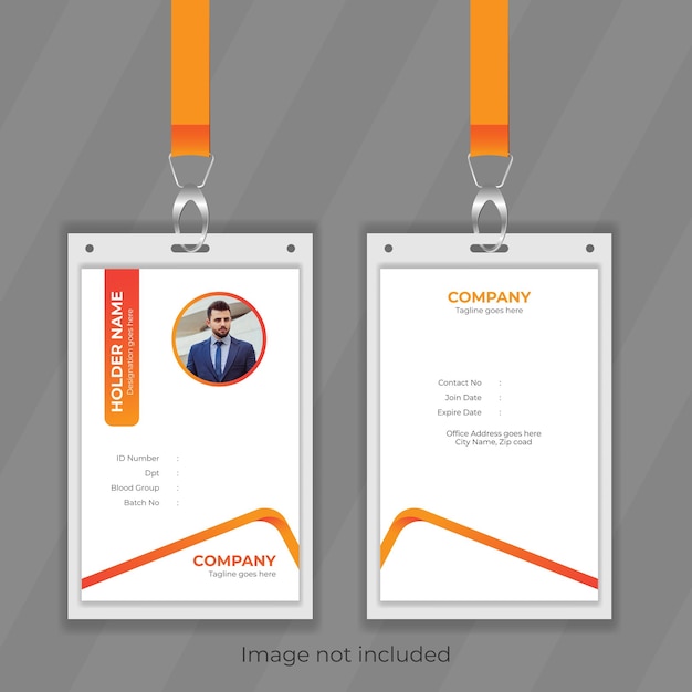 Vector modern and stylish identity card design concept also colorful and editable illustrator file