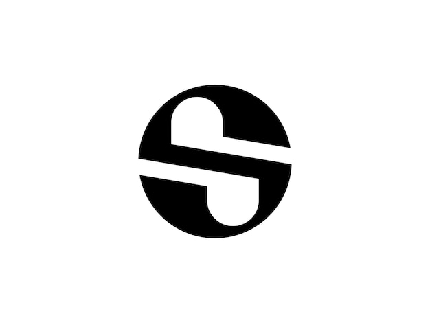 modern and stylish letter S in a circle shape logo design