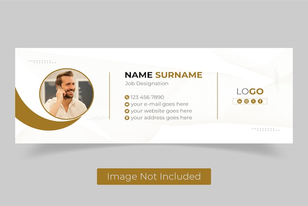 Vector modern and stylish social media banner and email signature design template