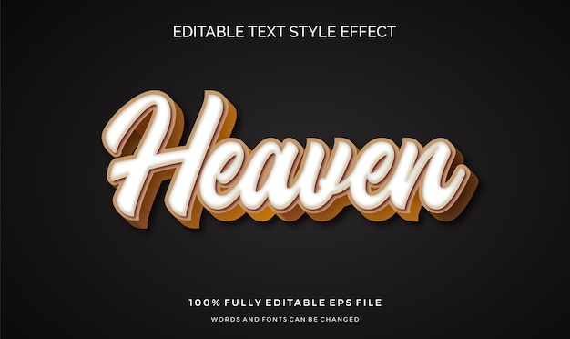 Modern stylish text style effect with layered shadow brown color