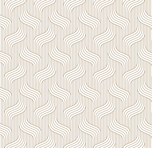 Modern stylish texture with wavy stripes vector pattern background