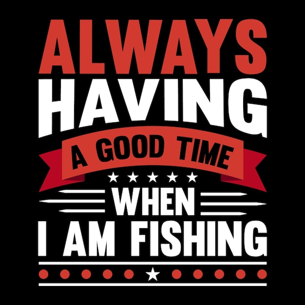 Modern Summer Fishing  T-Shirt Design