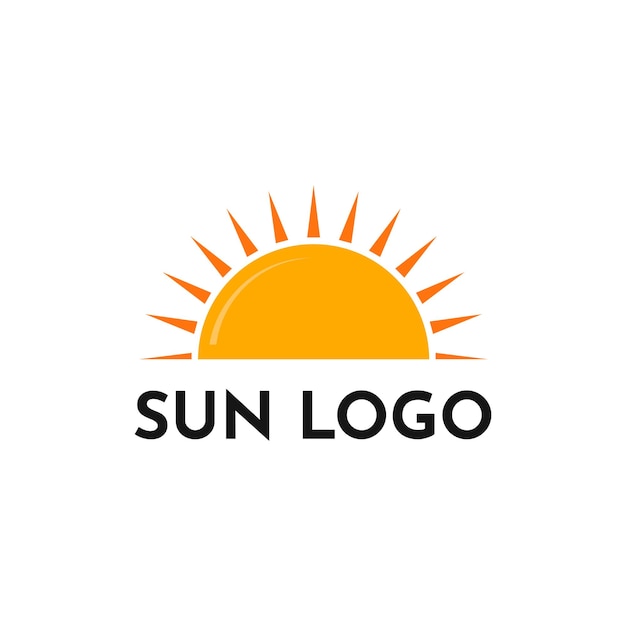 Modern sun logo design creative