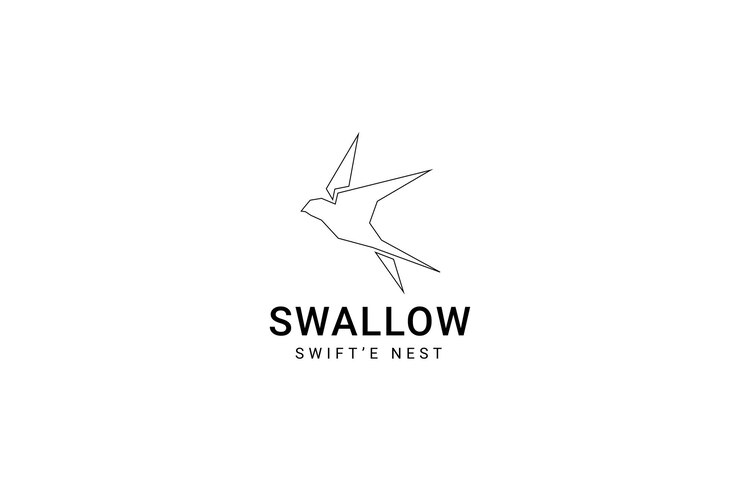 Modern Swallow'S Nest Logo Design