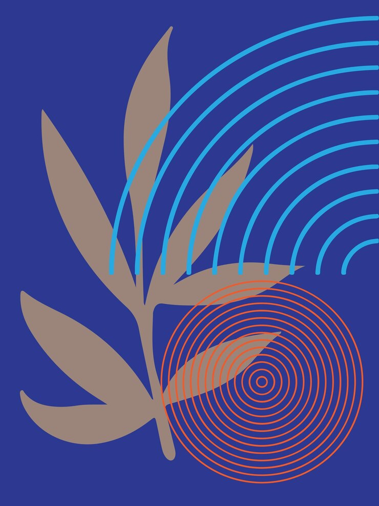 Vector modern symmetrical abstract shape illustration