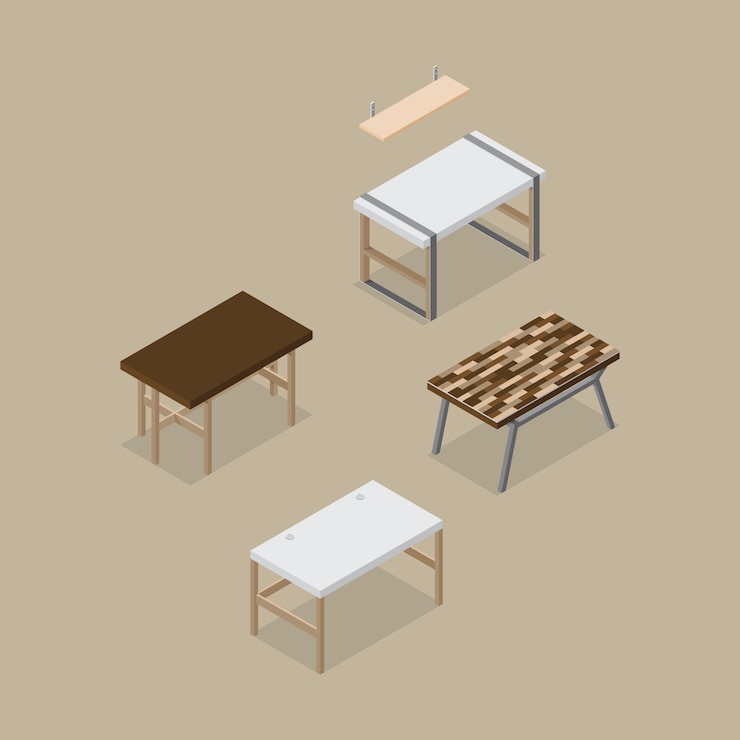 Vector modern table for decorate on  background
