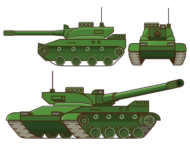 Vector modern tank military