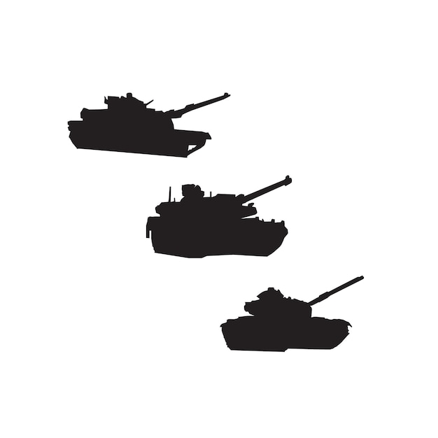 Vector modern tank silhouette