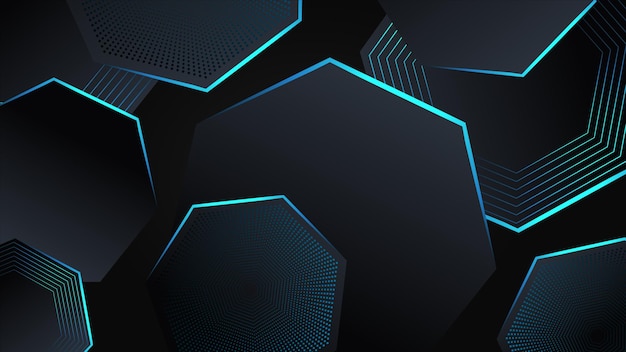 Modern tech background with geometric shapes. vector illustration