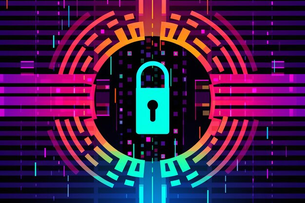Modern tech encrypted data theme background