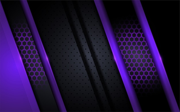 Premium Vector | Modern tech purple background with abstract style