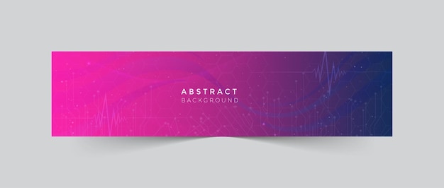 Vector modern technological abstract gradients linkedin social media cover