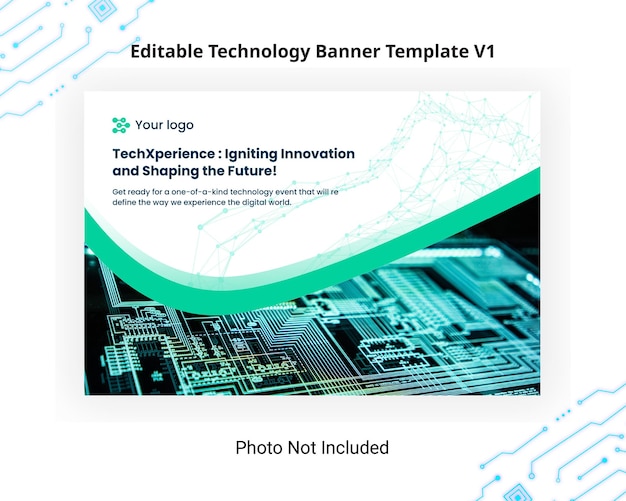 Vector modern technology ai banner template v1