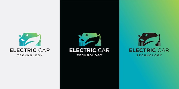 Vector modern technology car logo design, sophisticated, car technology logo, eco-friendly car