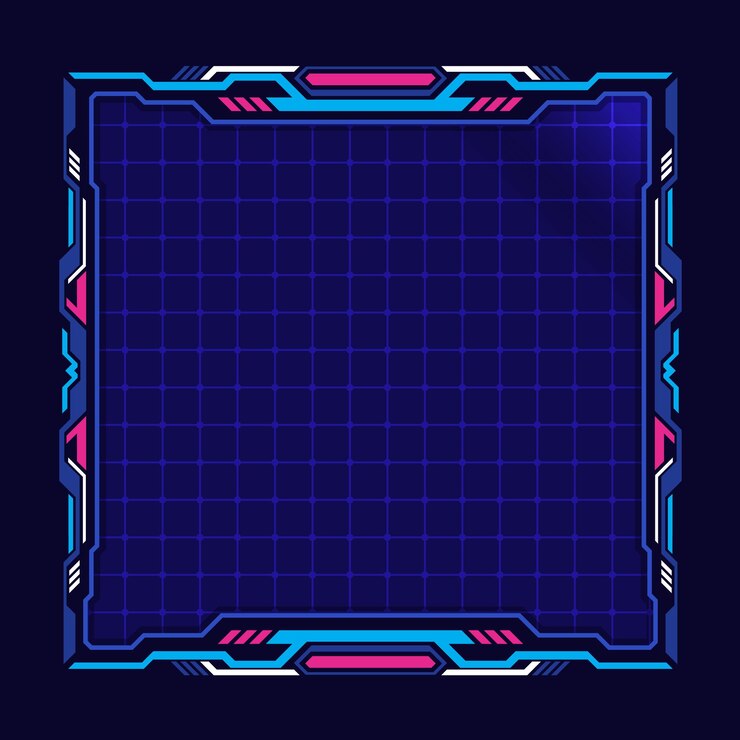 Vector modern technology monitor screen hud ui abstract