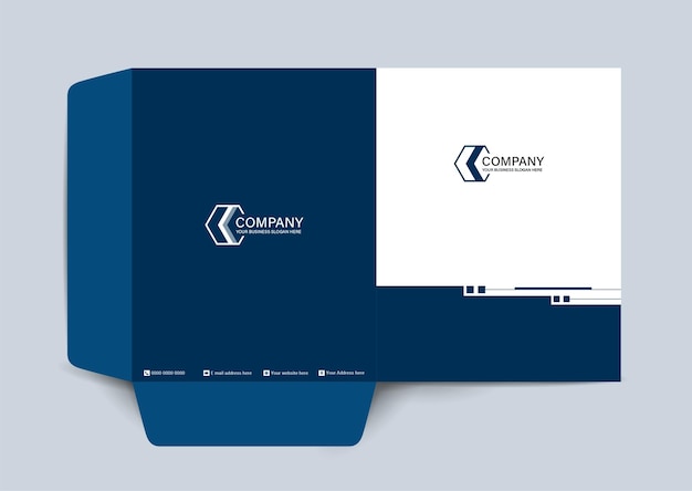 Modern technology presentation folder template design