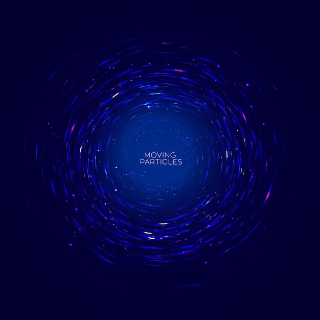 Modern technology style background design with blue particle wave