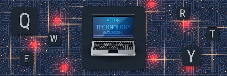 Vector 현대 기술 스타일 터 배너 디자인 템플릿