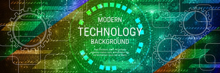 Vector modern technology style vector banner design template