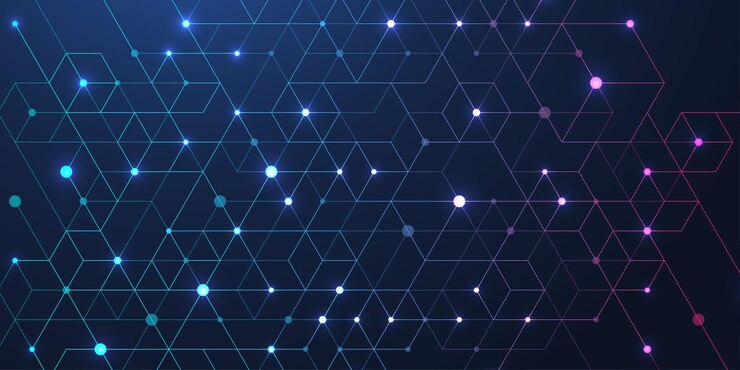 Vector modern technology vector illustration with square grid