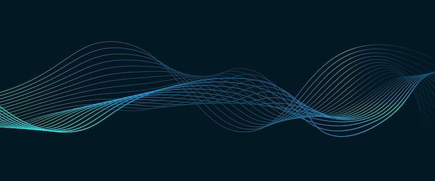 Modern technology wave vector background. With abstract blue lines for website, banner and brochure 