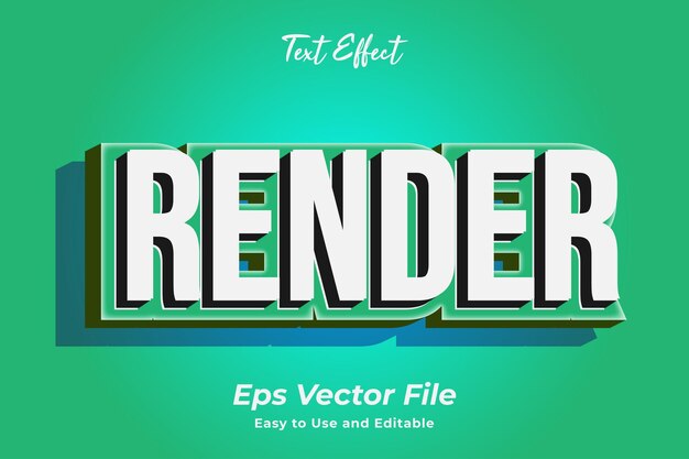 Modern teksteffect render bewerkbaar en gebruiksvriendelijk premium vector