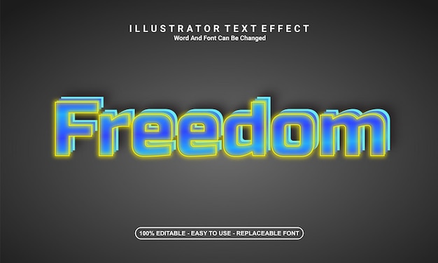 Modern teksteffectontwerp, vrijheid