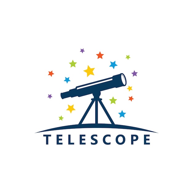 Modern Telescope Logo Template Design