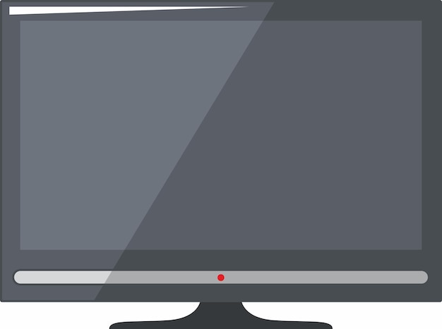 Современная икона телевизионного монитора в плоском стиле. Векторная иллюстрация
