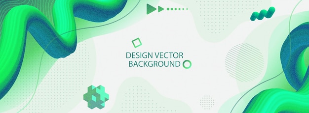 Modern template banner with green gradient color design with liquid shape