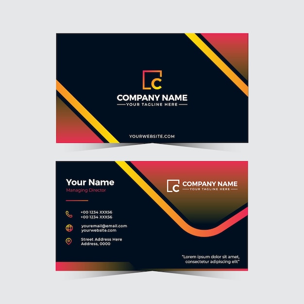 Modern template business card design