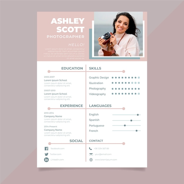 Modern template for cv