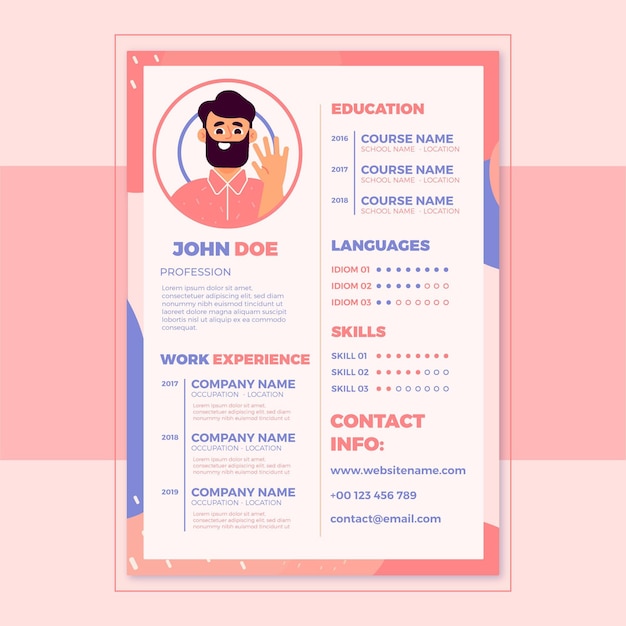 Modern template for cv