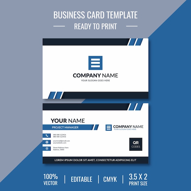 Modern template design business card