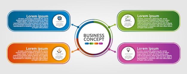 Vector modern template for infographic circles