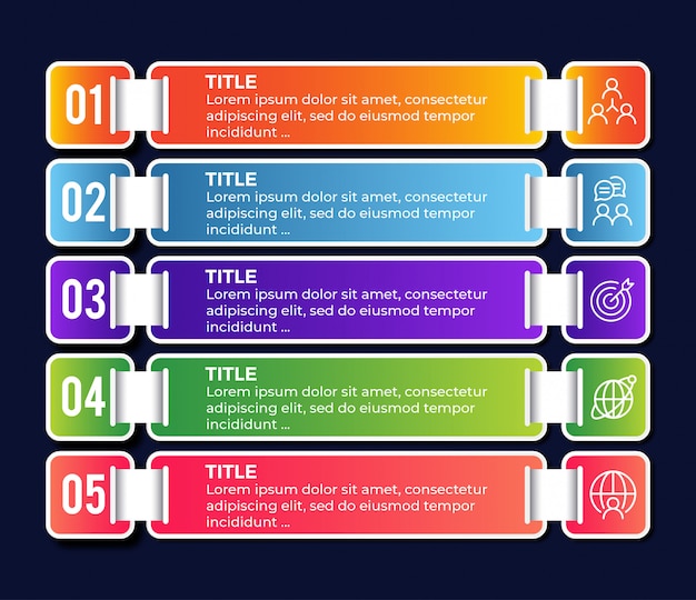 Modern template infographic steps