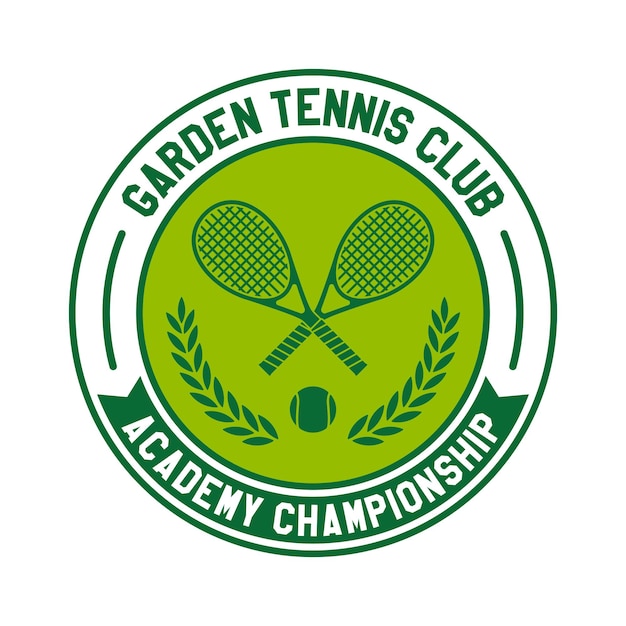 Vettore club di tennis moderno, logo sportivo