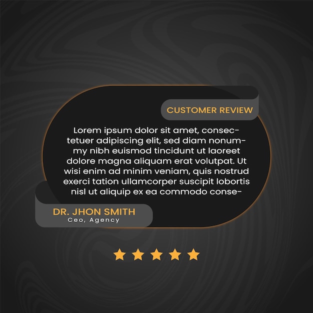 Vector modern testimonial quote review post design template