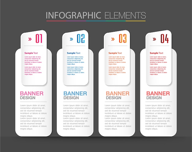 шаблон современного текстового поля, баннер Infographic