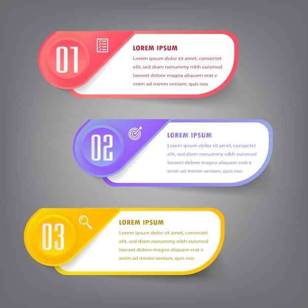 Modern text box template, banner infographics