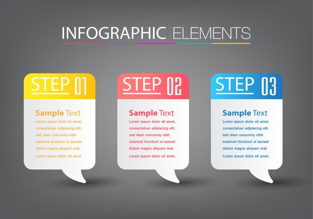 Modern text box template banner infographics