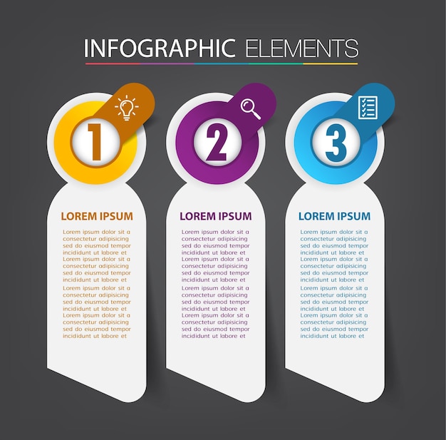 Modern text box template banner infographics