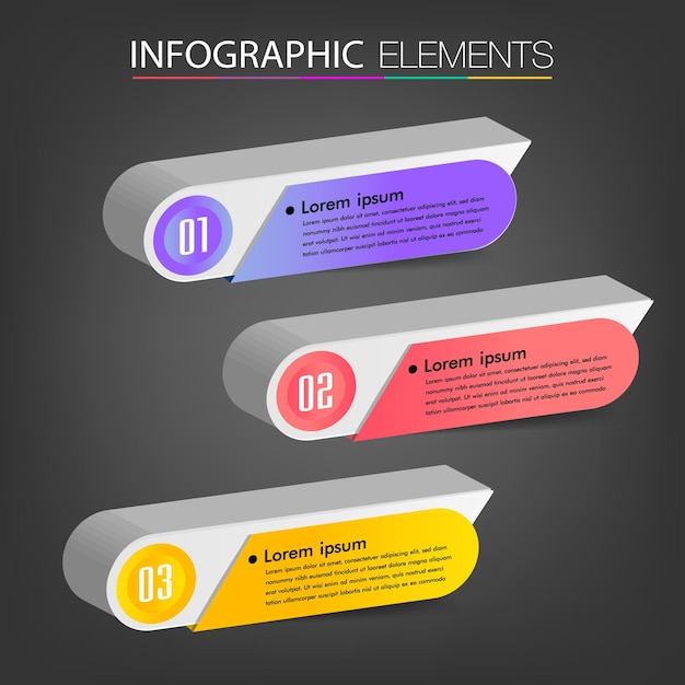 Modern text box template banner infographics