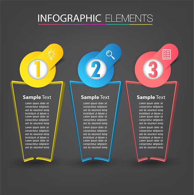 Vector modern text box template banner infographics