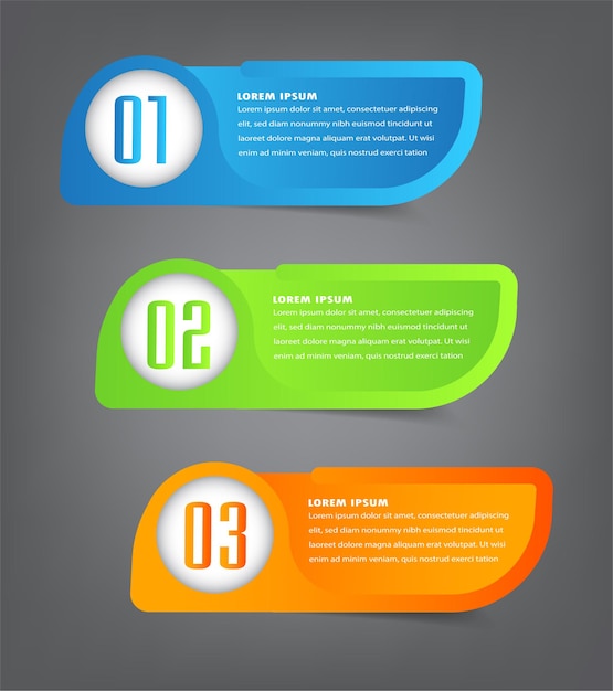 Modern text box template banner infographics