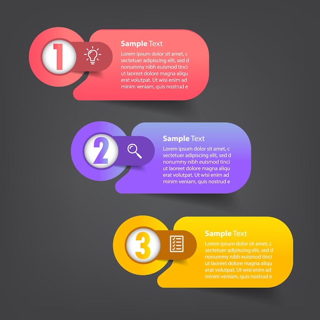 Modern text box template banner infographics